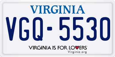 VA license plate VGQ5530