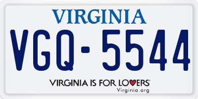 VA license plate VGQ5544