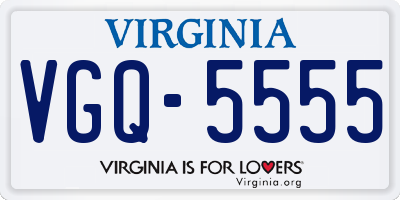 VA license plate VGQ5555