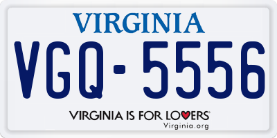 VA license plate VGQ5556