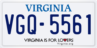 VA license plate VGQ5561