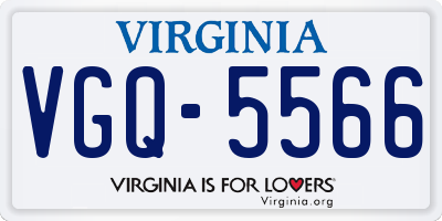 VA license plate VGQ5566