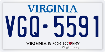 VA license plate VGQ5591