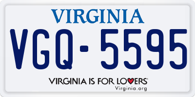 VA license plate VGQ5595