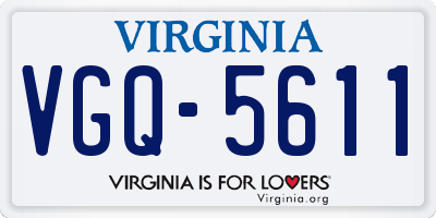 VA license plate VGQ5611