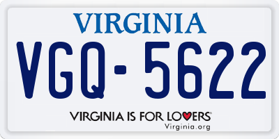 VA license plate VGQ5622