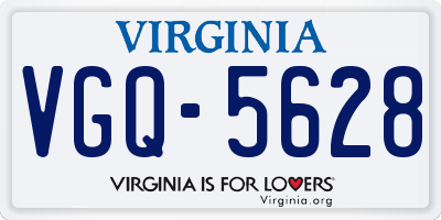 VA license plate VGQ5628