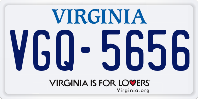 VA license plate VGQ5656