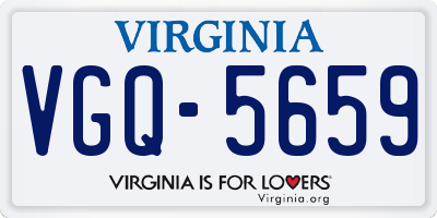 VA license plate VGQ5659