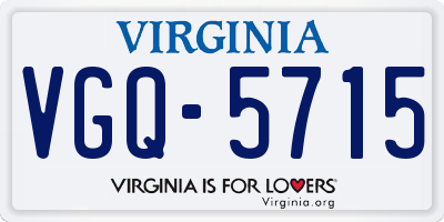 VA license plate VGQ5715