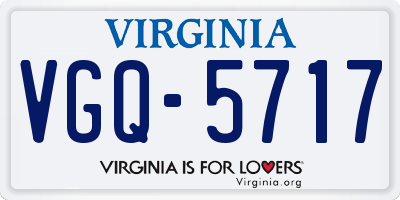 VA license plate VGQ5717
