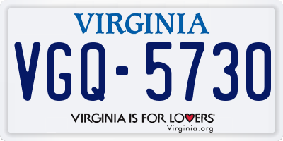 VA license plate VGQ5730