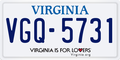 VA license plate VGQ5731