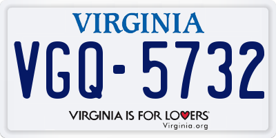 VA license plate VGQ5732