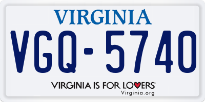 VA license plate VGQ5740