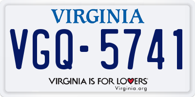 VA license plate VGQ5741