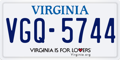 VA license plate VGQ5744