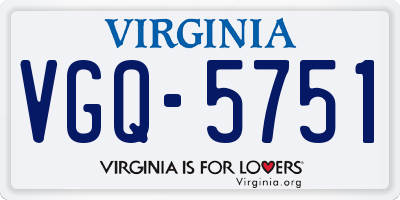 VA license plate VGQ5751