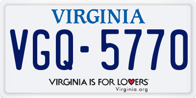 VA license plate VGQ5770