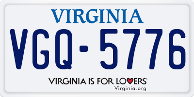 VA license plate VGQ5776