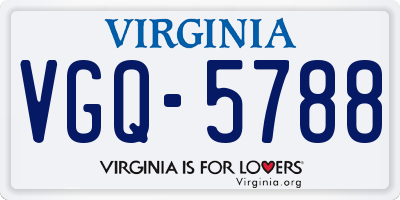 VA license plate VGQ5788
