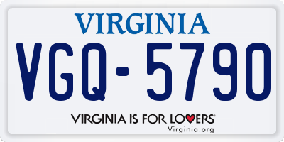 VA license plate VGQ5790