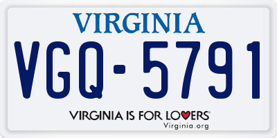 VA license plate VGQ5791