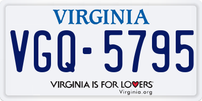 VA license plate VGQ5795