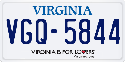 VA license plate VGQ5844