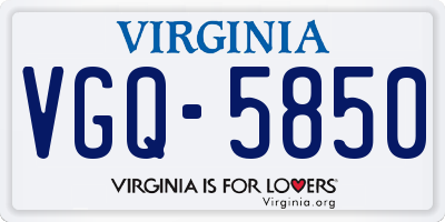 VA license plate VGQ5850