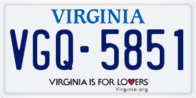 VA license plate VGQ5851