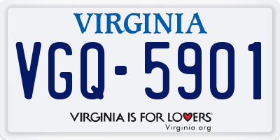 VA license plate VGQ5901
