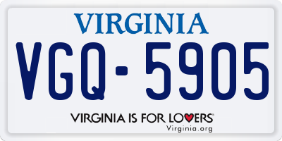 VA license plate VGQ5905