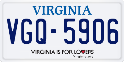VA license plate VGQ5906