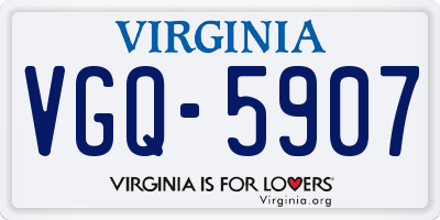 VA license plate VGQ5907