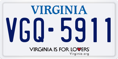 VA license plate VGQ5911