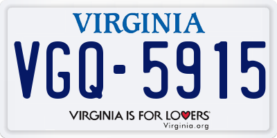 VA license plate VGQ5915
