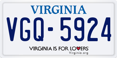 VA license plate VGQ5924
