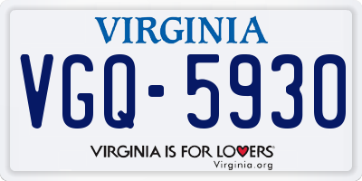 VA license plate VGQ5930