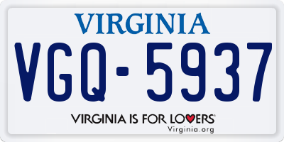 VA license plate VGQ5937