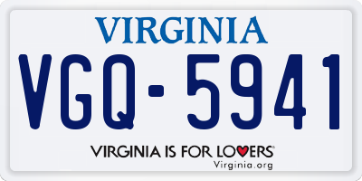 VA license plate VGQ5941
