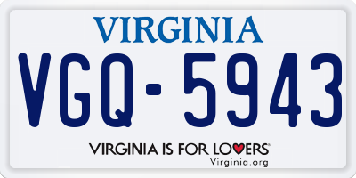 VA license plate VGQ5943