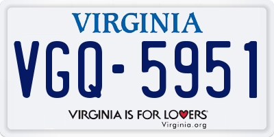 VA license plate VGQ5951