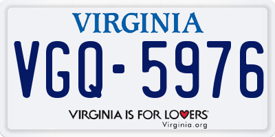 VA license plate VGQ5976