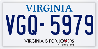 VA license plate VGQ5979