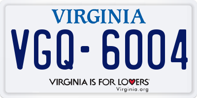 VA license plate VGQ6004