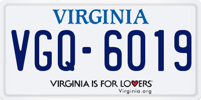 VA license plate VGQ6019