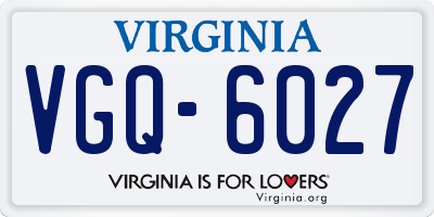 VA license plate VGQ6027