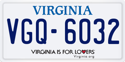 VA license plate VGQ6032