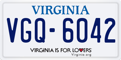 VA license plate VGQ6042
